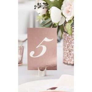 David Tutera Wedding Reception Table Numbers Double Sided Rose Gold 25 pcs